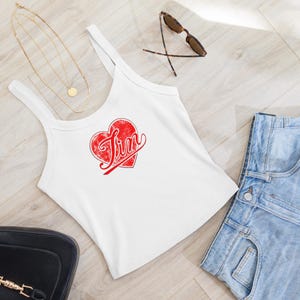 Jin Heart Fanart RunSeokJin EP Tour in Tampa für BTS ARMY, kpop Herz, Frauen-Rippe Bella + Canvas Tank-Top