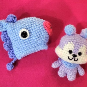 PDF ONLY - BT21 Mang and Removable Pony Mask amigurumi Digital Crochet Pattern