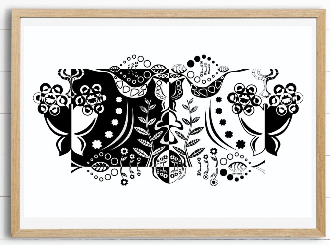 Printable, Digital Download, Digital Art, Digital Print, Black and ...