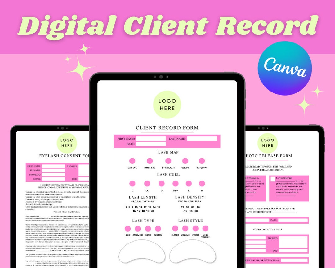 2023 DIGITAL Eyelash Extension Consent Form, Lash Extension Intake Form ...