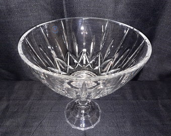 Vintage 10" Saint George Toscany Footed Lead Crystal Centerpiece Bowl Dish