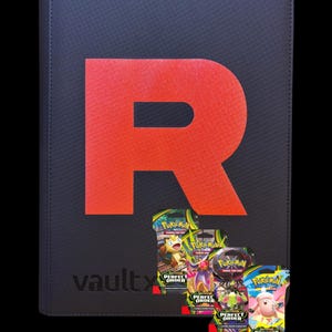 Zipper Binder for Pokemon Cards - Team Rocket R Design, UV Printed FREE SHIPPING!
