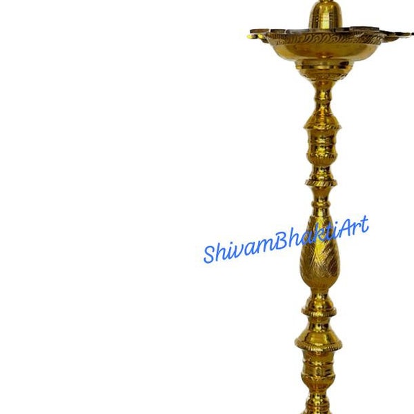 Mahabharat Deepak/ Brass Diya/ Annapakshi Kuthu Vilakku/ Brass Diya With Stand/ Brass Oil Lamp/ Long Diya
