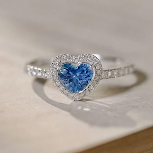18k white gold real Santa Mario aquamarine ring & pendant/unique aquamarine halo ring necklace/Diamond art deco aquamarine engagement ring