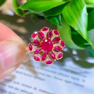 Ruby Ring, 14K Solid Gold Genuine Ruby Ring, Red Gemstone Ring for Women, July Birthstone Ring, Dainty Ruby Ring, Ruby Jewelry, Real Gold image 8