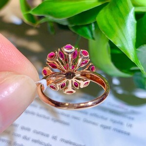 Ruby Ring, 14K Solid Gold Genuine Ruby Ring, Red Gemstone Ring for Women, July Birthstone Ring, Dainty Ruby Ring, Ruby Jewelry, Real Gold image 3