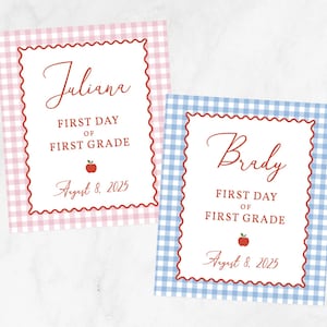 Editable Back to School Sign, First Day of School Sign, Instant Digital Download, Printable Reusable Personalized Sign Template- 8.5x11