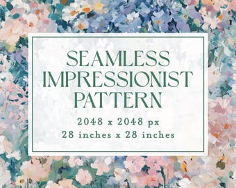 Impressionist Digital Paper: Seamless Texture for Crafts (Digital Download)
