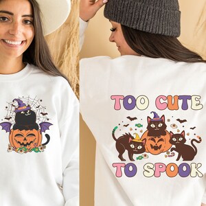 Halloween Cat Shirt,Halloween Sweatshirt,Cat Sweatshirt,Halloween Cat Sweat,Halloween Sweater, Cat Lover Shirt,Black Cat Shirt,Spooky Season