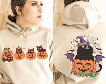 Halloween Sweatshirt,Cat Sweatshirt,Halloween cat sweat,Halloween Sweater,Halloween Cat Shirt, Cat Lover Shirt,Black Cat Shirt,Spooky Season