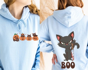 Halloween Sweatshirt,Cat Sweatshirt,Halloween cat sweat,Halloween Sweater,Halloween Cat Shirt, Cat Lover Shirt,Black Cat Shirt,Spooky Season