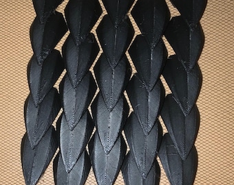 Articulated Dragon Scales on Sheets of Mesh Fabric! Great for shoulders, bracers, hand armor, cosplay, etc.! Ready to glue or sew! 3d Print!
