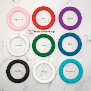 65mm Silicone Focal Ring: Car Charm Freshie Bead - Multiple Colors