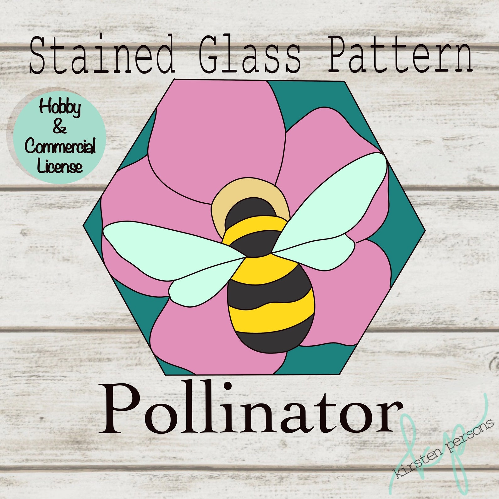 Pollinator Stained Glass Pattern - Etsy