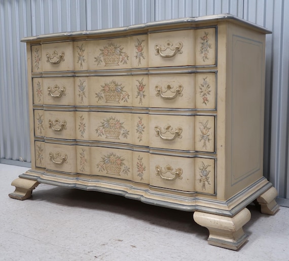 Drexel Heritage Et Cetera Country Floral Goddard Chest Vintage
