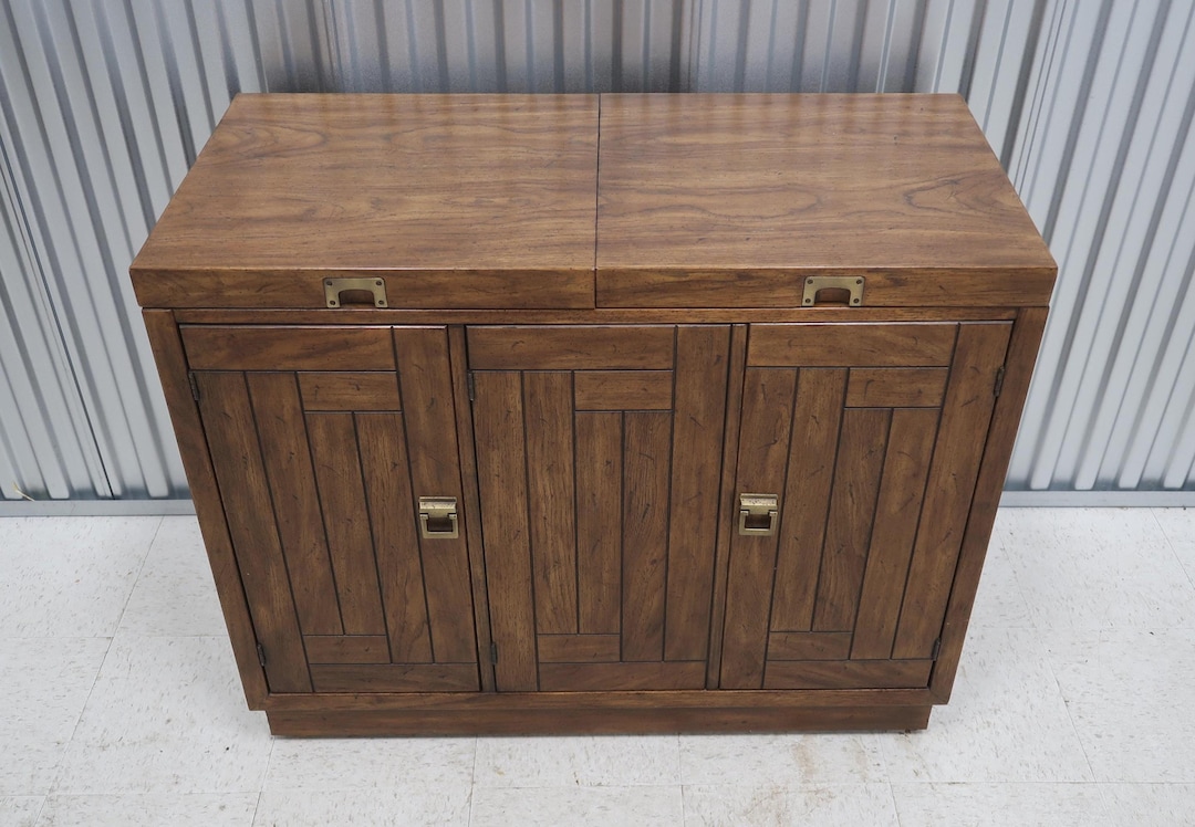Drexel Heritage Woodbriar Collection Rustic 3 Door Server Cabinet