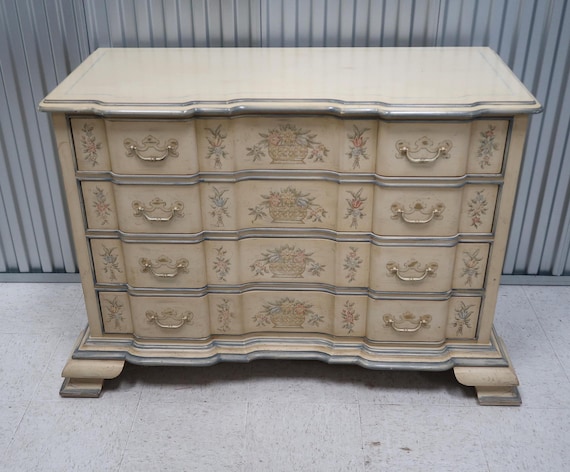 Drexel Heritage Et Cetera Country Floral Goddard Chest Vintage