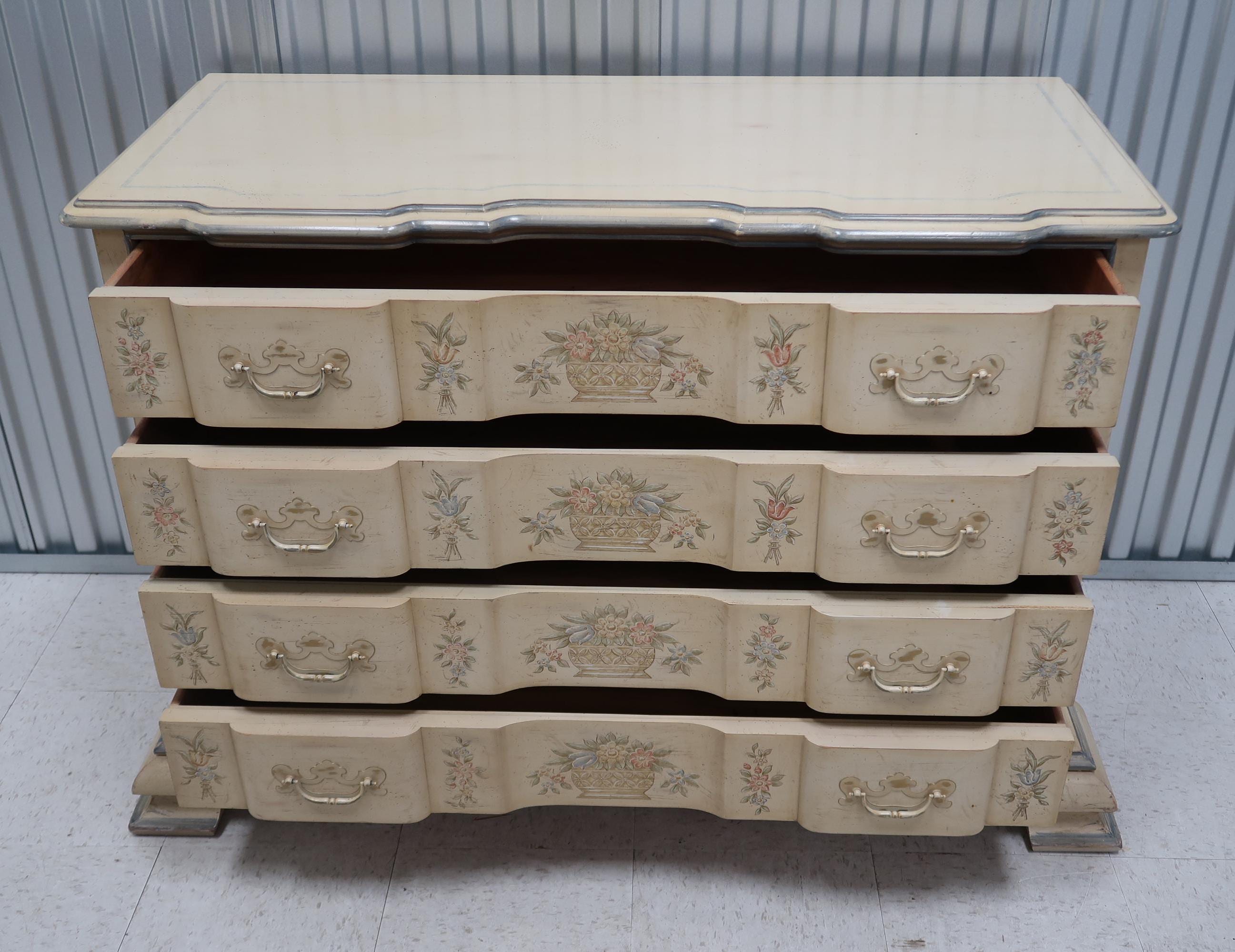 Drexel Heritage Et Cetera Country Floral Goddard Chest Vintage
