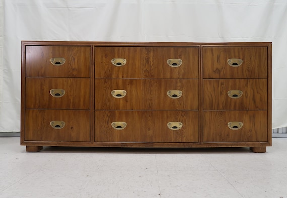 Drexel Heritage Passage Collection Campaign Triple Dresser Vintage