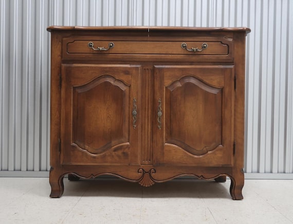 Ethan Allen Country French Collection 2 Door Cabinet Server Vintage Find