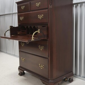Ethan Allen Georgian Court Cherry Chest Secretary Desk Vintage
