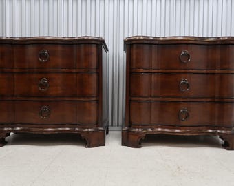 Pair Century Furniture Serpentine Nightstands Vintage Find