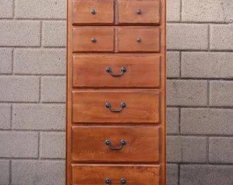 Ethan Allen Country Crossing Cinnamon Maple Lingerie Chest Vintage