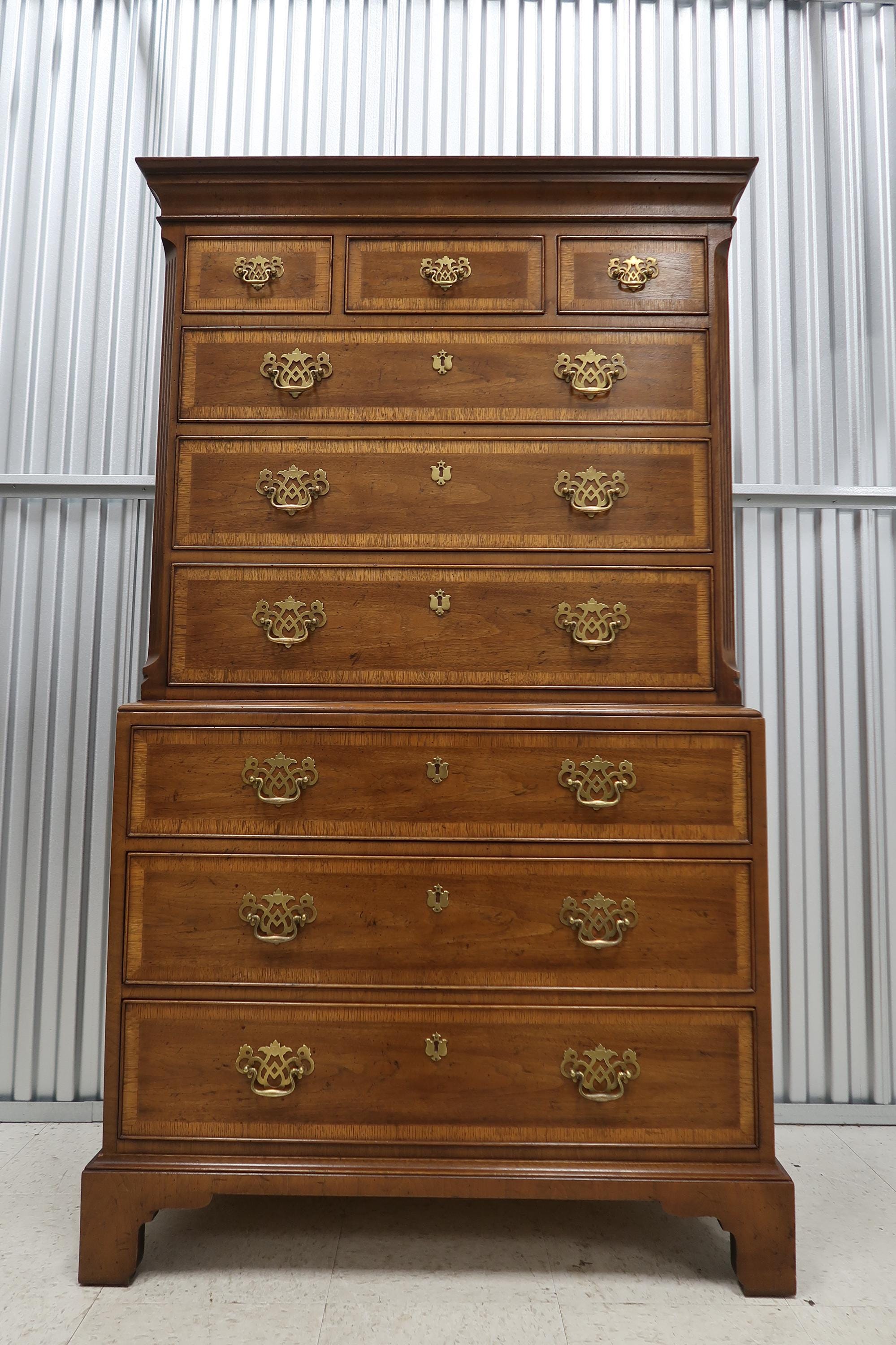 Henredon 18th Century Portfolio Collection Georgian Walnut Tall