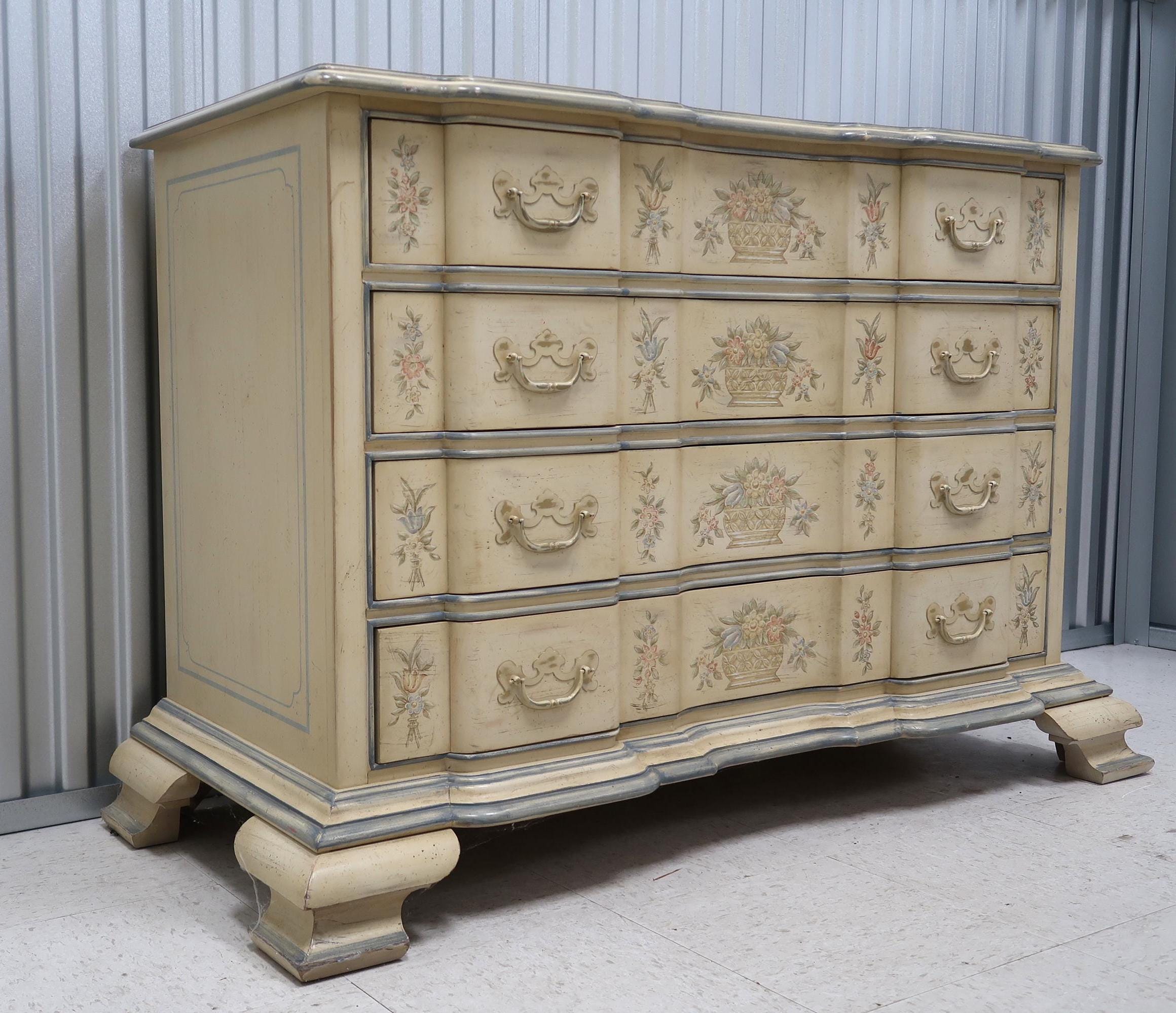 Drexel Heritage Et Cetera Country Floral Goddard Chest Vintage