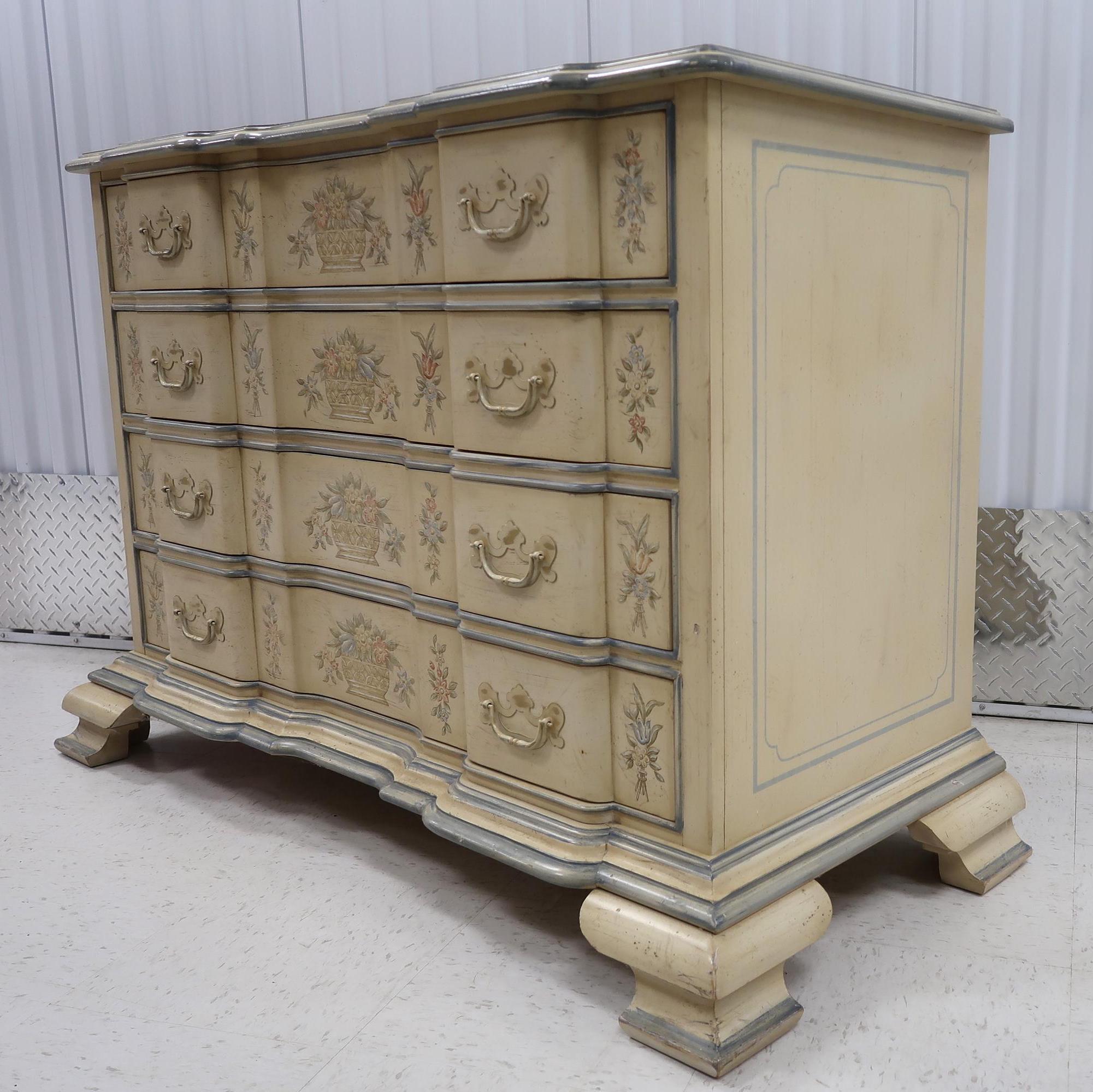 Drexel Heritage Et Cetera Country Floral Goddard Chest Vintage