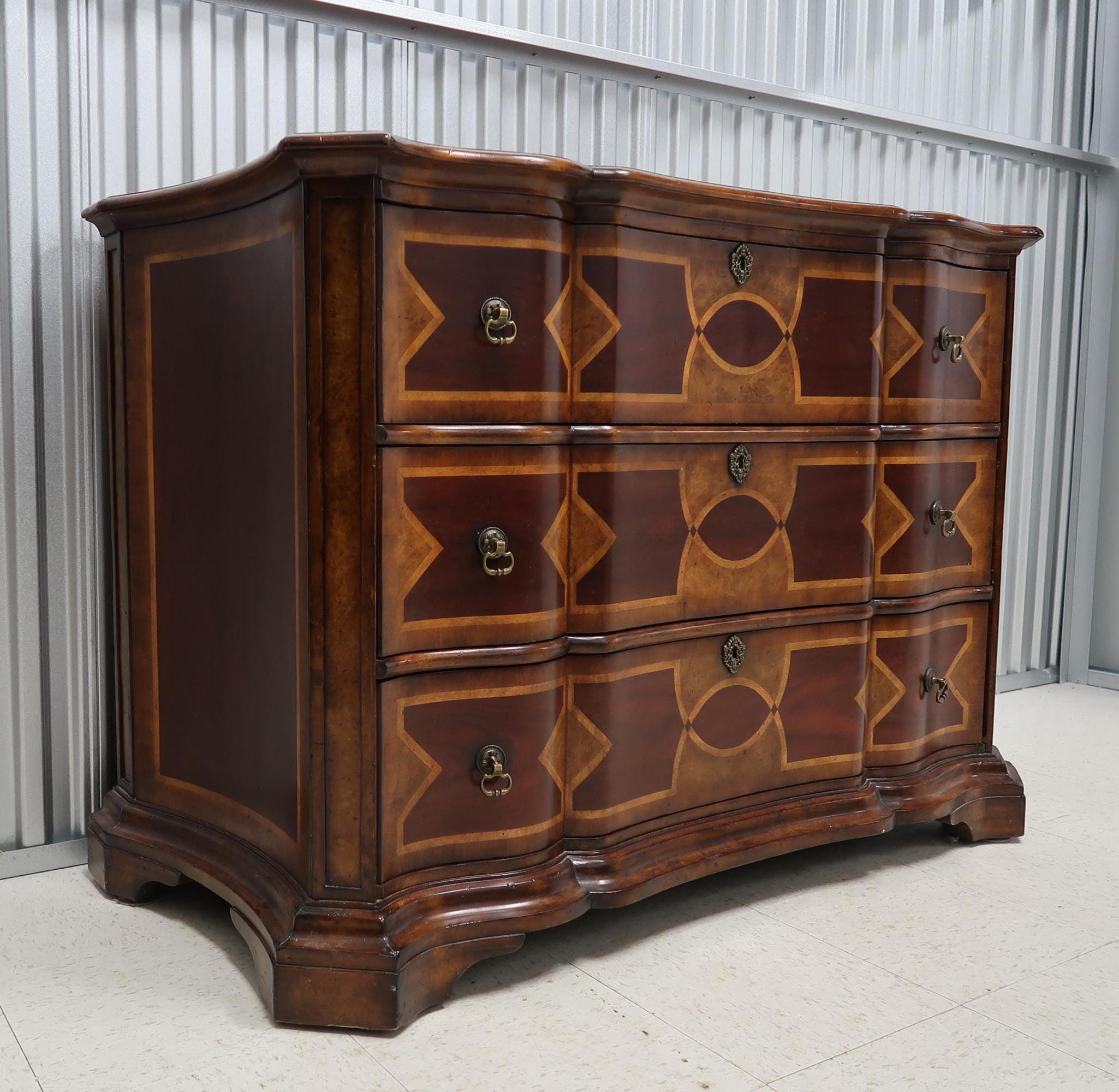 Drexel Heritage Et Cetera Inlaid Mahogany Hall Chest Vintage Find