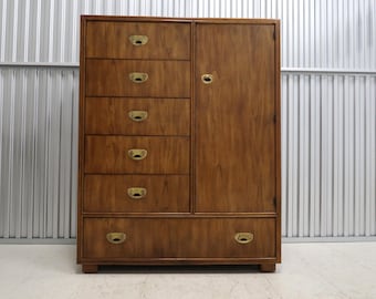 Drexel Passage Collection Campaign Door Chest Vintage Find