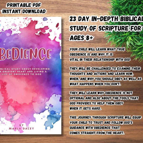 In-Depth Kids Bible Study Printable, Christian Curriculum, Kids Bible Journal Study, Christian Printable, Christian Books Christian Workbook