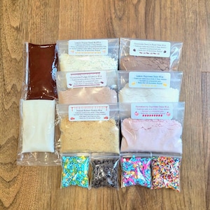 12 Ct. Easy Bake Oven Mixes Pack - 3 Cakes, 3 Cookies/Brownies/Muffins, 2 Large Icing & 4 toppings! Easy Bake Oven Refill, Kids Baking Set