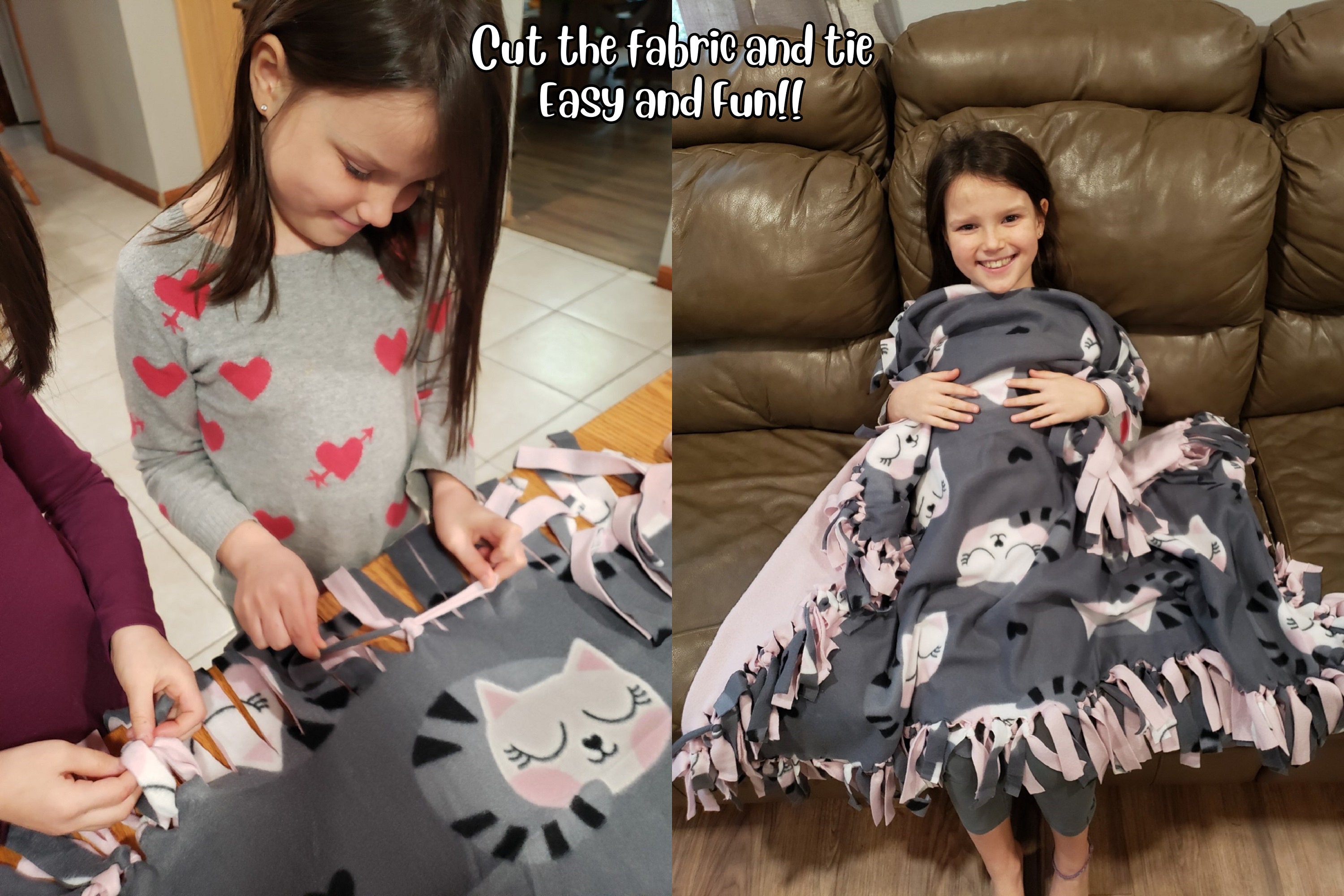 Cute Panda Bear No Sew Fleece Blanket Kits No Sew Blanket Etsy