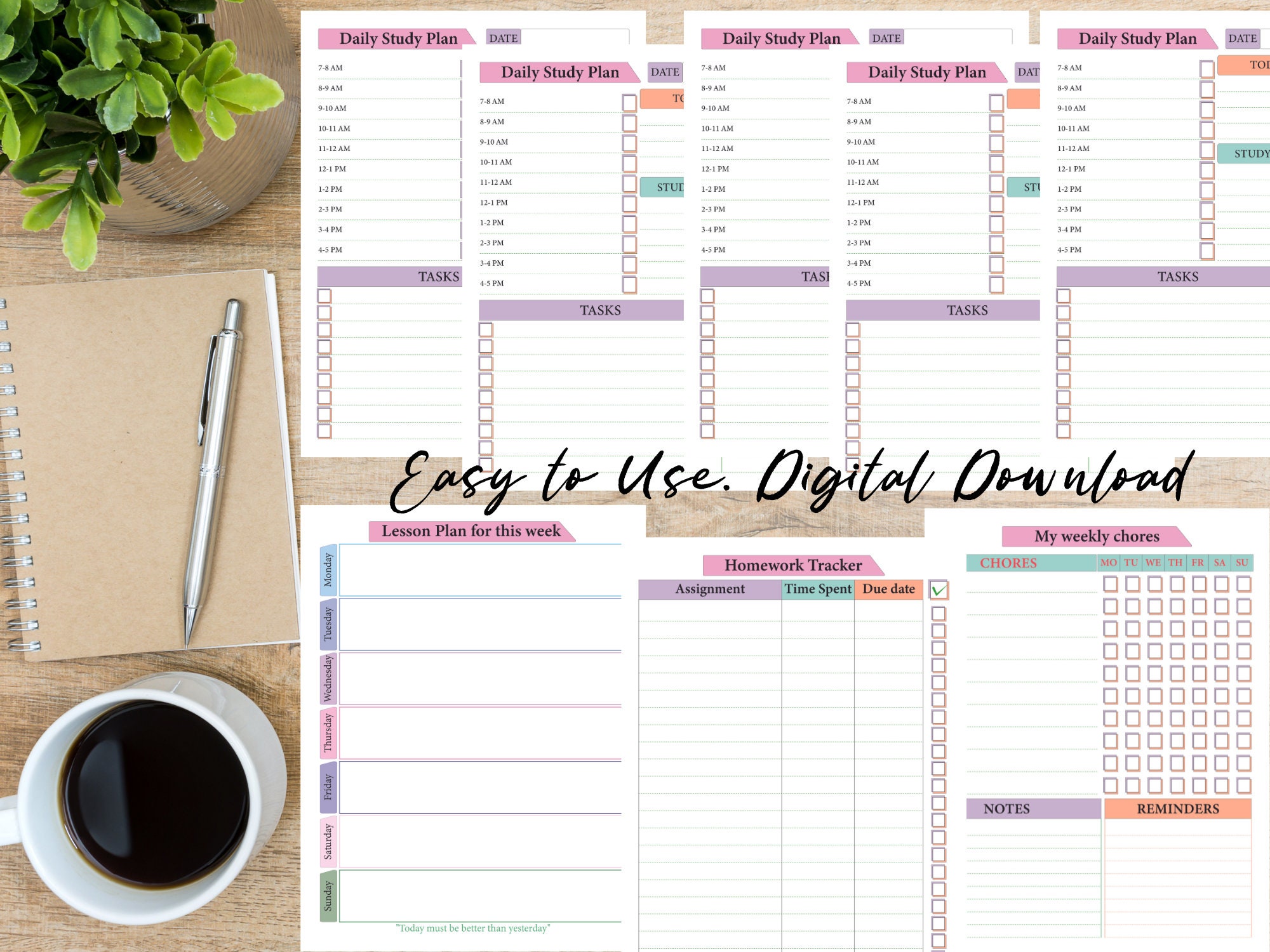 Homeschool Planner Printable for Kids, Printable Homeschool Kids ...