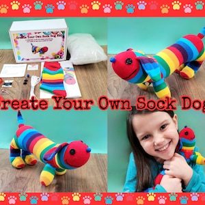 Sock Dog Craft Kit, Do It Yourself Craft Kit, Sewing Kit, Craft Kit for kids, Adult Craft Kit, DIY Crafts, Craft Kits for Kids, Sewing Gifts