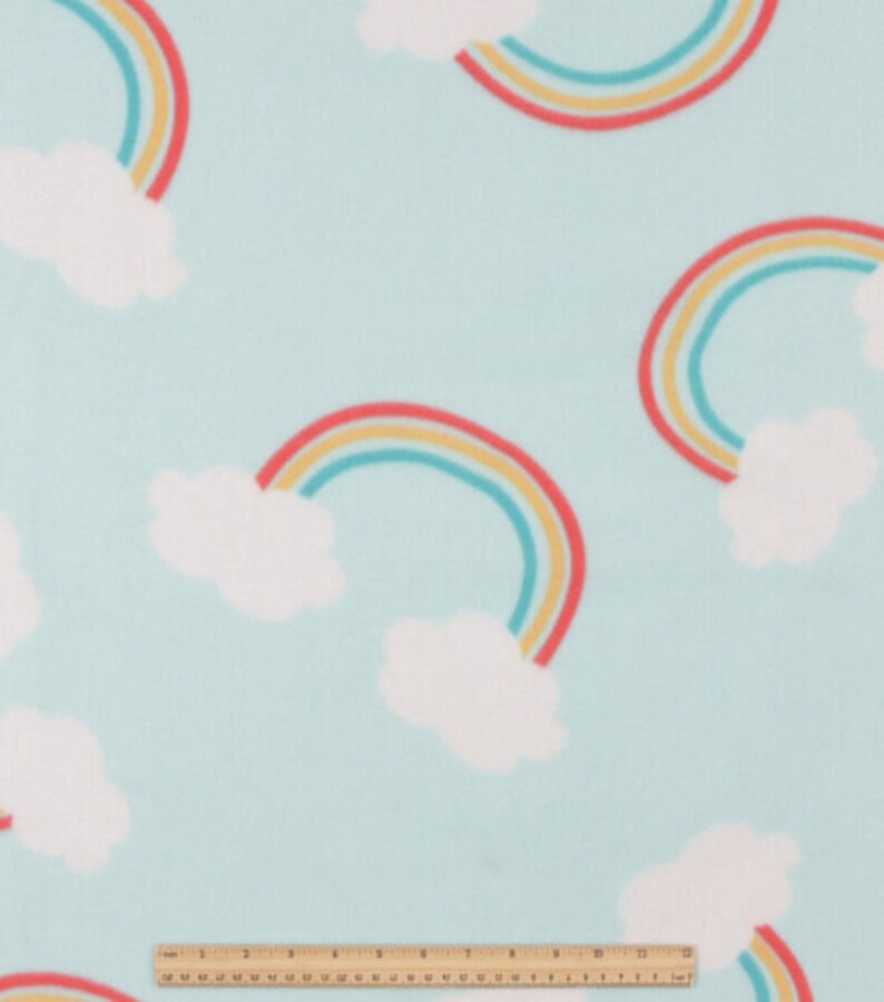 Rainbow No Sew Fleece Blanket Kit, No Sew Throw Kit, DIY Fleece Throw