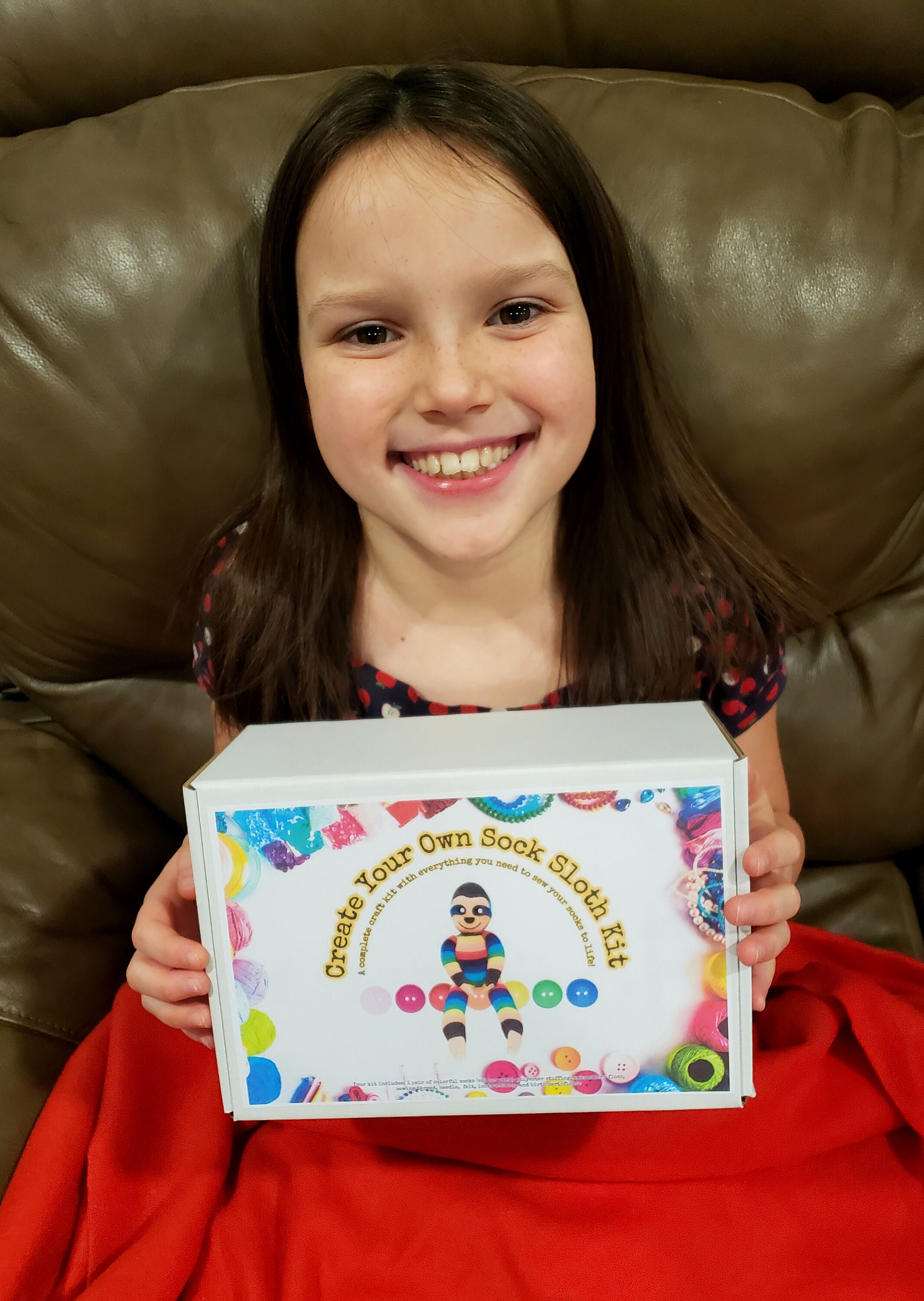 Sock Sloth Crafting Kit, Kids Craft Kits, DIY Craft Kit, Sock Dolls