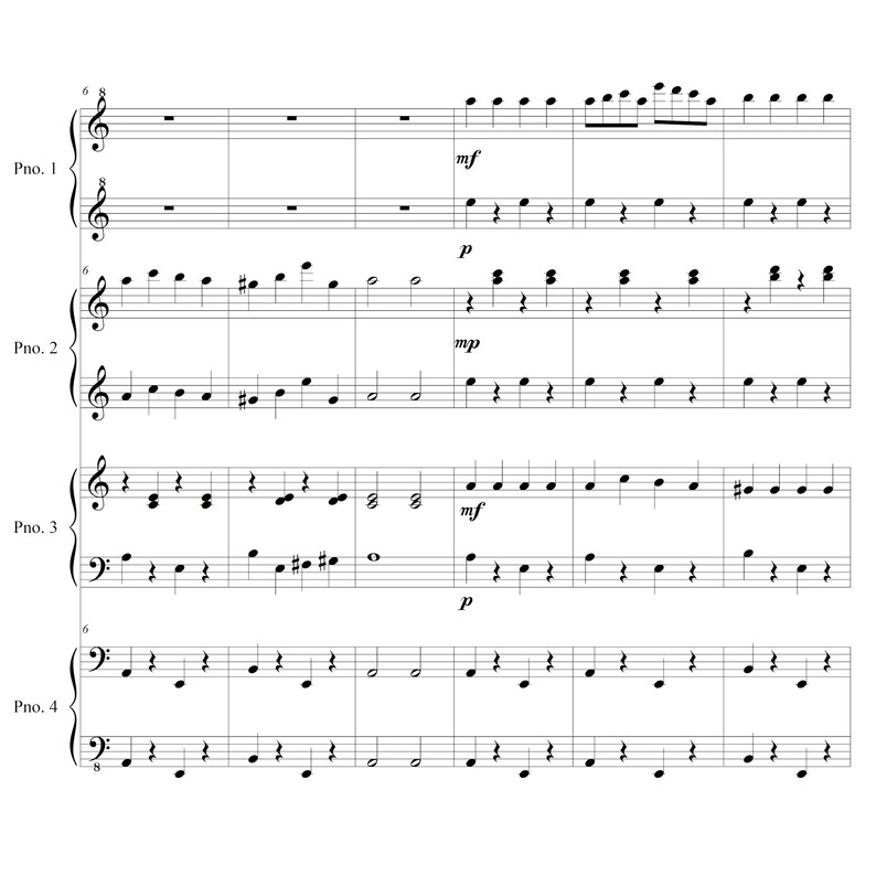 Minka Sheet Music & Mp3 Play Along 1 Piano 8 Hands Late Elementary ...