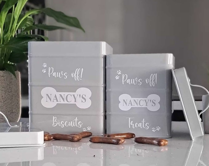 Personalised Dog Treat Box Doggy Gift Dog Treat Tin Dog Treat Jar Dog