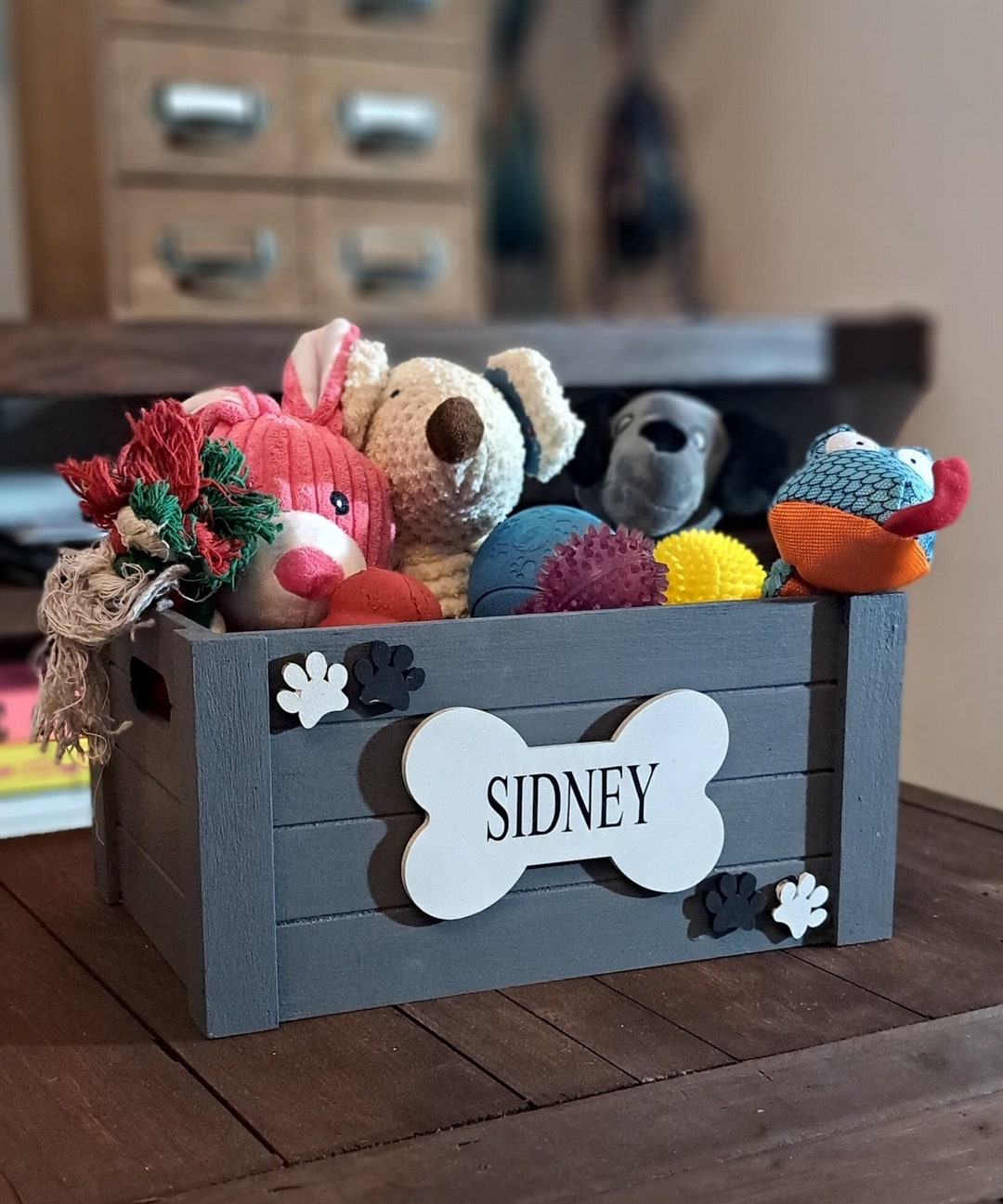 Personalised Dog Toy Box Toy Box Dog Toy Crate Dog Toys Gift for Dog