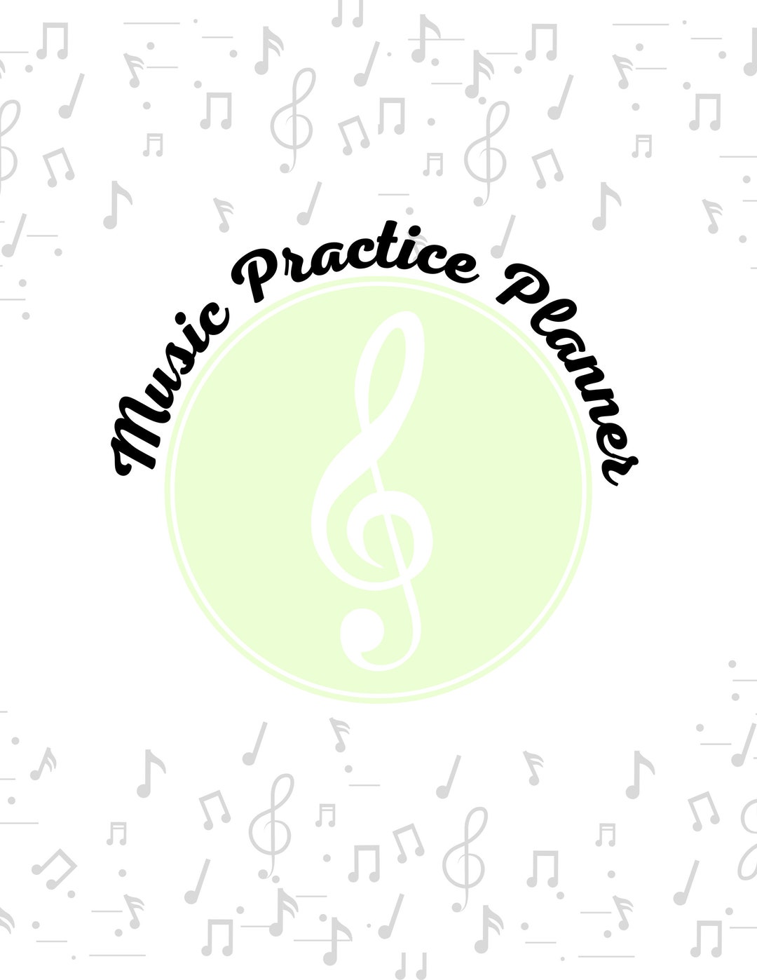 Digital Music Practice Planner, Goodnotes Planner, Music Practice Log
