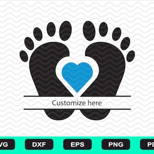 baby feet, Baby name reveal svg, Baby gender reveal png, baby boy svg, baby name announcement, boy baby monogram, baby monogram cricut file,