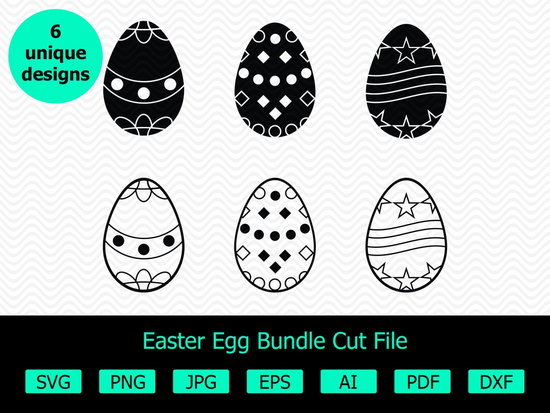 Floral Easter Egg SVG Bundle: Cricut Cut Files (digital Download) - Etsy