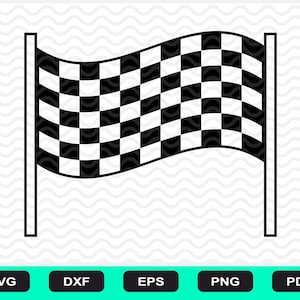 Geblokte vlag, SVG, DXF, PNG, prestatie, Cut File voor Cricut, finishlijn, doel bereikt, win Svg Png Dxf Cut File, race