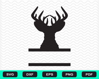 Deer Silhouette SVG, dxf, png, eps, Deer Line Drawing, Deer vector, svg for Cricut, Buck SVG, Buck svg for cricut, Deer Hunting Clipart,