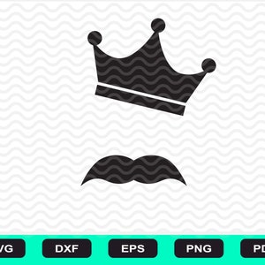 König mit Krone und Bart svg, König mit Krone und Schnurrbart png, Beard Cricut, König, Cricut, Mann mit Krone und Bart svg, König svg, König