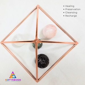 9inch (23CM) Handmade Pure Copper Healing Pyramid Charger_ Premium Quality, Food Charging, Crystal Charging.