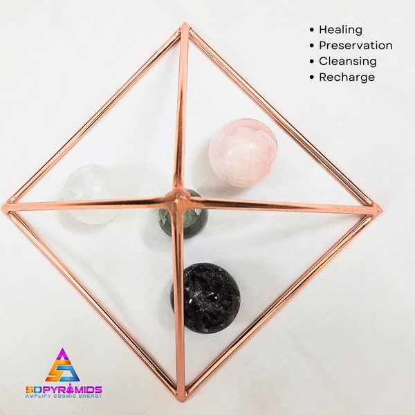 9inch (23CM) Handmade Pure Copper Healing Pyramid Charger_ Premium Quality, Food Charging, Crystal Charging.